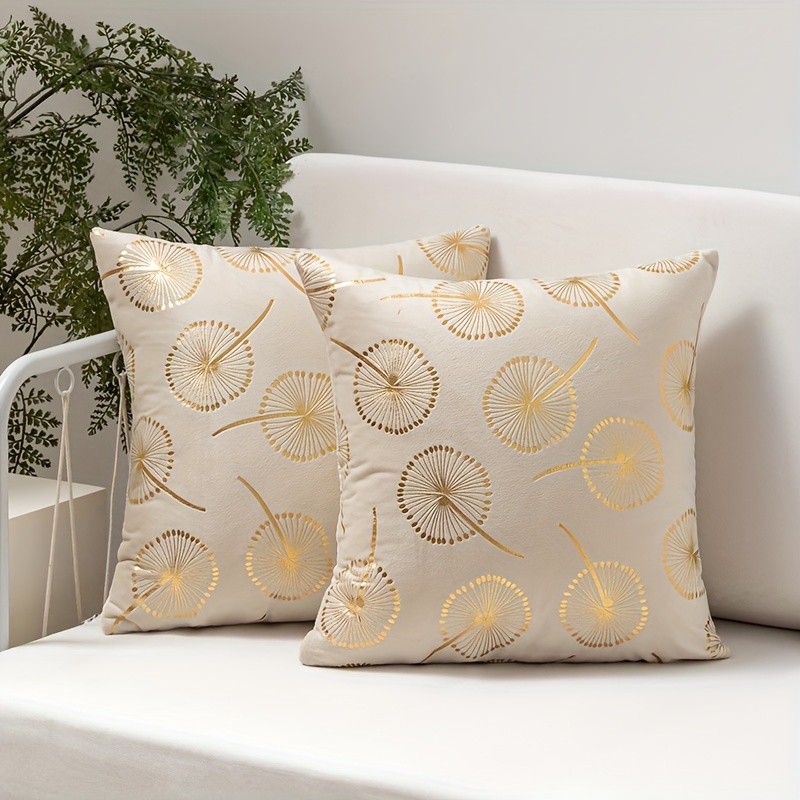 Throw Pillow Covers, Modern Gold Silver Cushion Cover 45x45 Art Abstract  Home Decor Throw Pillow Cover for Hotel Livingroom Sofa Luxury Pillowcase