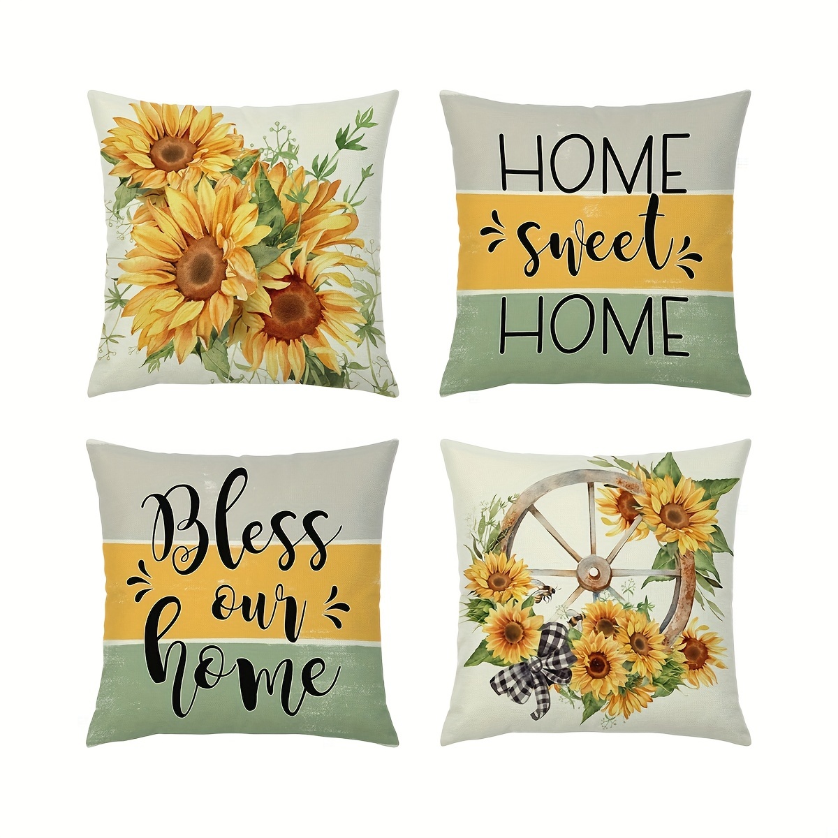 Home Sweet Home Eucalyptus Wreath Throw Pillow Covers Bless - Temu