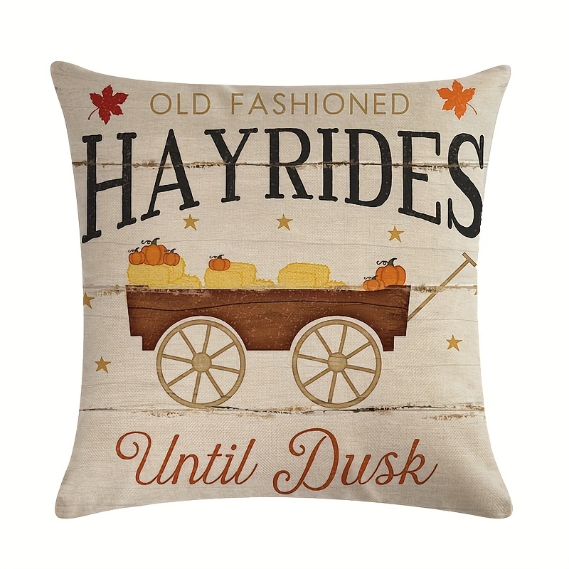 Antique Farmhouse Pumpkin Patch Fall Farmhouse Accent Pillow