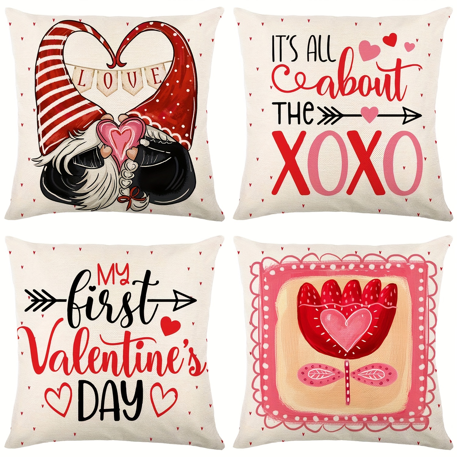 Colorlife Be My Valentine Love Stripes Throw Pillow Covers - Temu