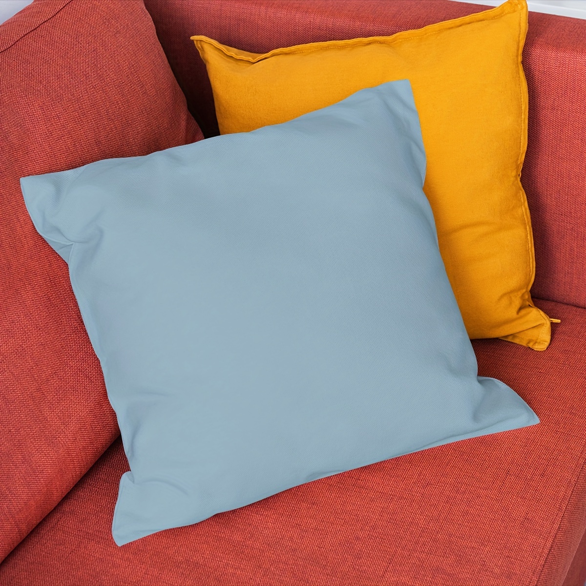 1pc Housse De Coussin En Velours Bleu À Estampage À Chaud Dégradé Pour  Salon, Tête De