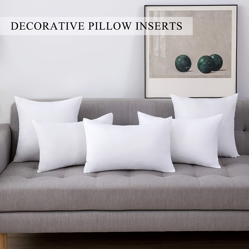 Nestl Plain Throw Pillows 20x20 Inches Decorative Pillow Insert Square  Throw Pillow Inserts 4 Pack Premium Down Alternative Polyester Pillow  Cushion