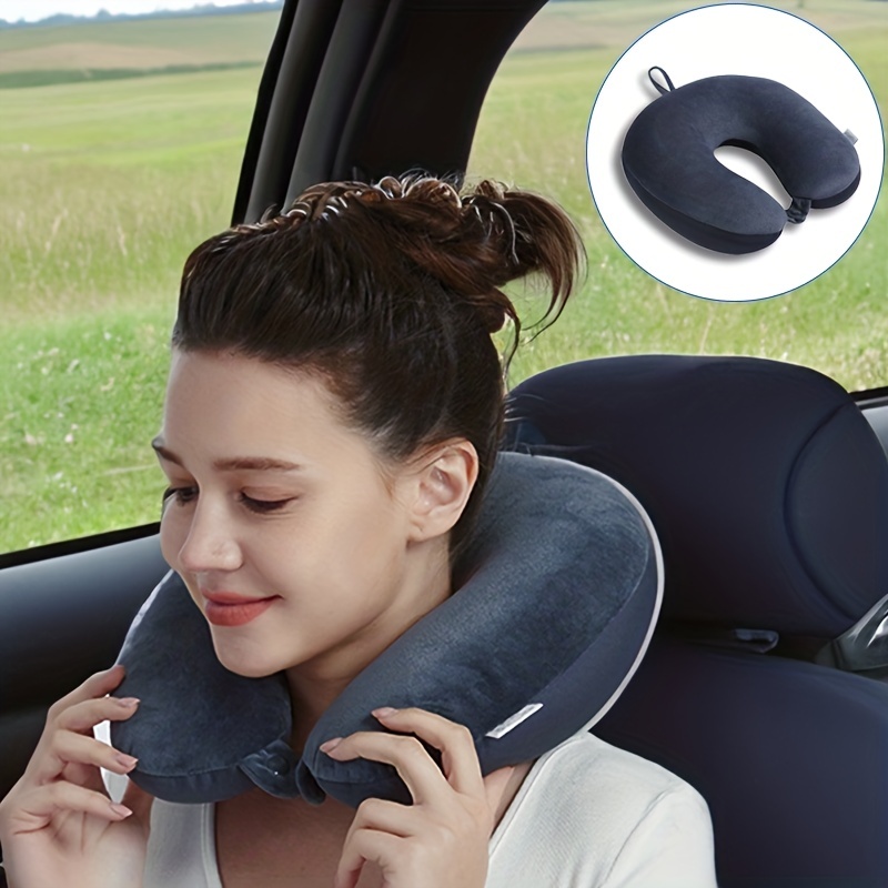 Car Seat Neck Pillow, Headrest Cushion for Neck Pain Relief&Cervical Support with Adjustable Straps and Washable Cover, Black
