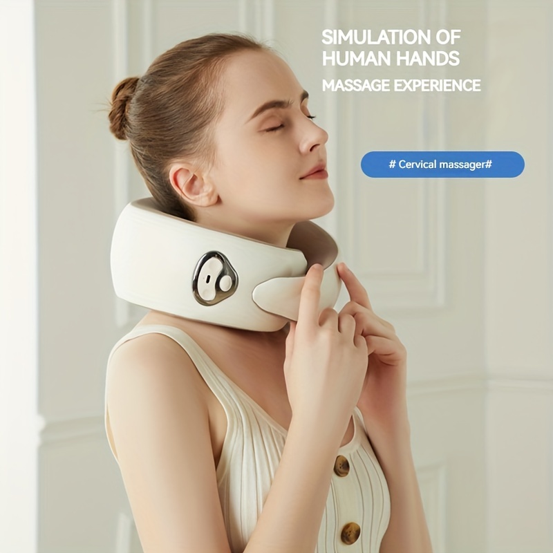 Vibrator U shaped Neck Massage Pillow With 3 Vibrating Modes - Temu