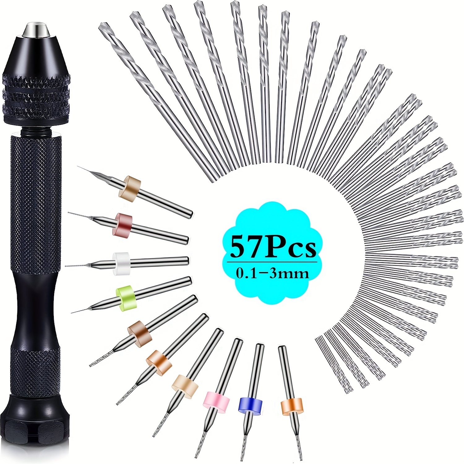 Jewelry Pin Vise, Double Ended Mini Hand Twist Drill Tool Bits for Jewelry  Making Hobby Arts & Crafts, Small Micro Bead Bit Tools, Twisting Crafting  Tool, High Precision Swivel & Drilling Electric