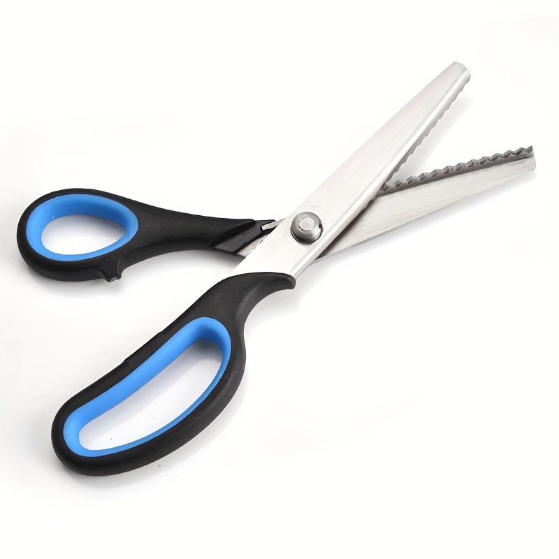 Pinking Shears For Fabric Cutting, Zig Zag Scissors, Scrapbook Scissors  Decorative Edge, Great For Many Kinds Of Sewing Fabrics Leather And Craft  Paper, Professional Handheld Dressmaking,craft Scissors Serrated  Scissors,lace Scissors - Temu