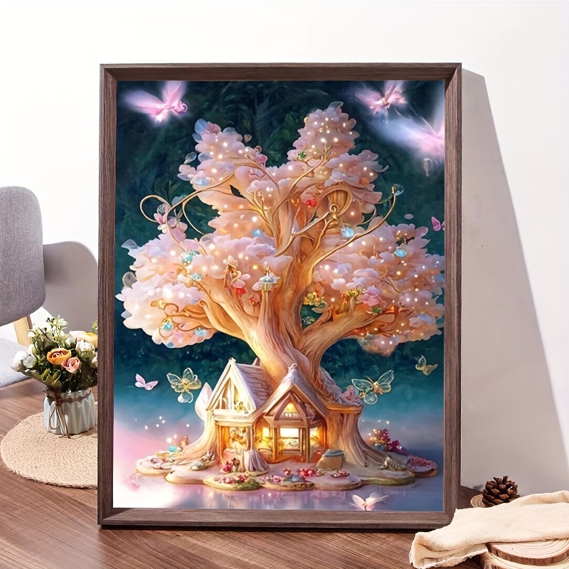 New 5D DIY Diamond Painting Book Landscape Tree Moon Waterfall Diamond  Mosaic Embroidery Rhinestones Picture Home Decoration