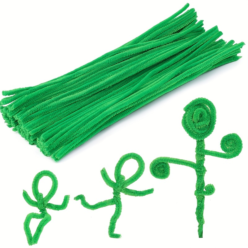 100 Sparkly Christmas Green Pipe Cleaners -  India