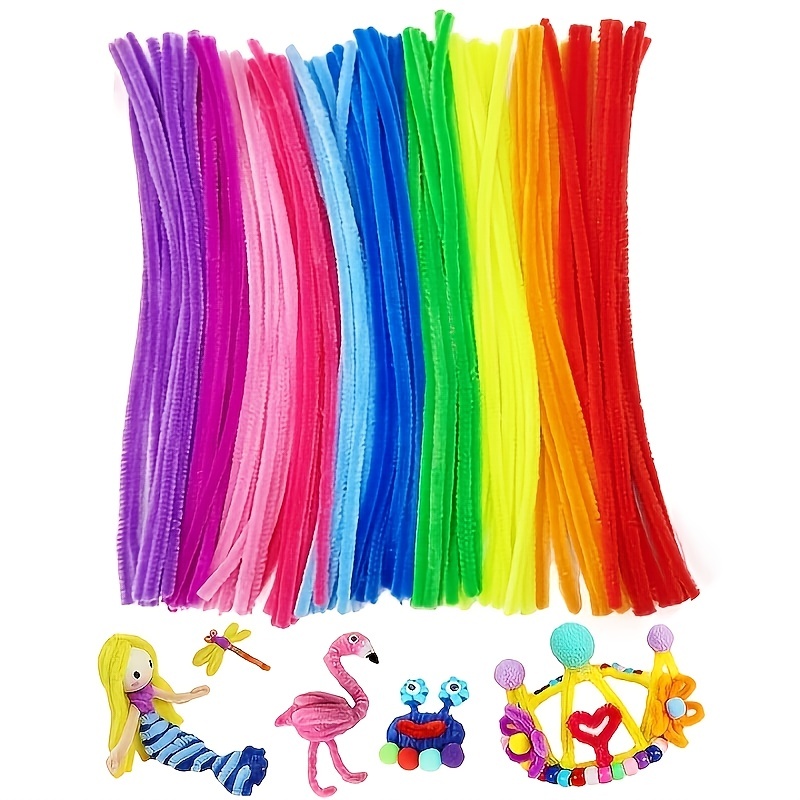 Pipe Cleaners Craft Supplies - 300Pcs Brown Pipe Cleaners Chenille Stems  for Craft Kids DIY Art Supplies (6 Mm X 12 Inch)