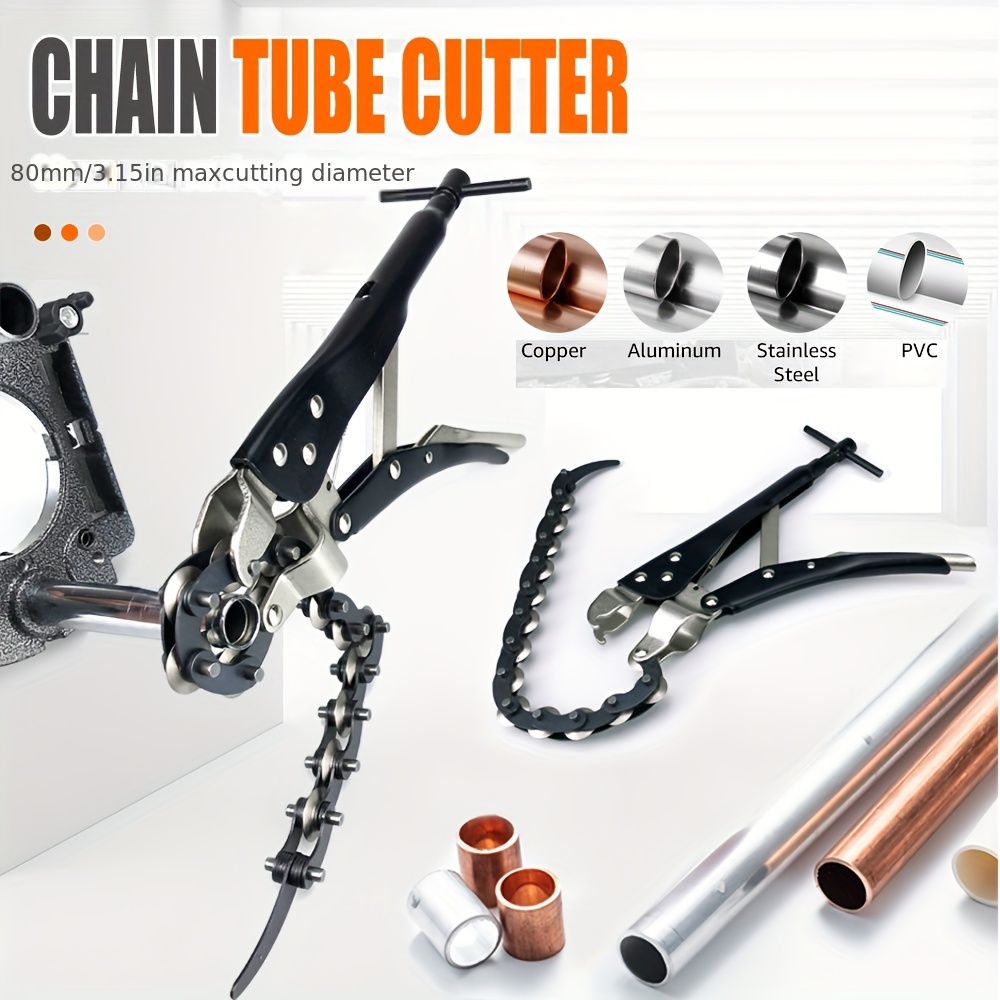 Tail Pipe Cutter, Adjustable Chain Exhaust Cutter Muffler Pipe