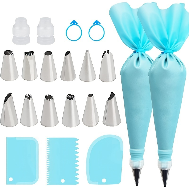 Cake Decorating Tools Supplies Kit: 236pcs Baking Accessories with Storage  Case - Piping Bags and Icing Tips Set - Cupcake Cookie Frosting Fondant