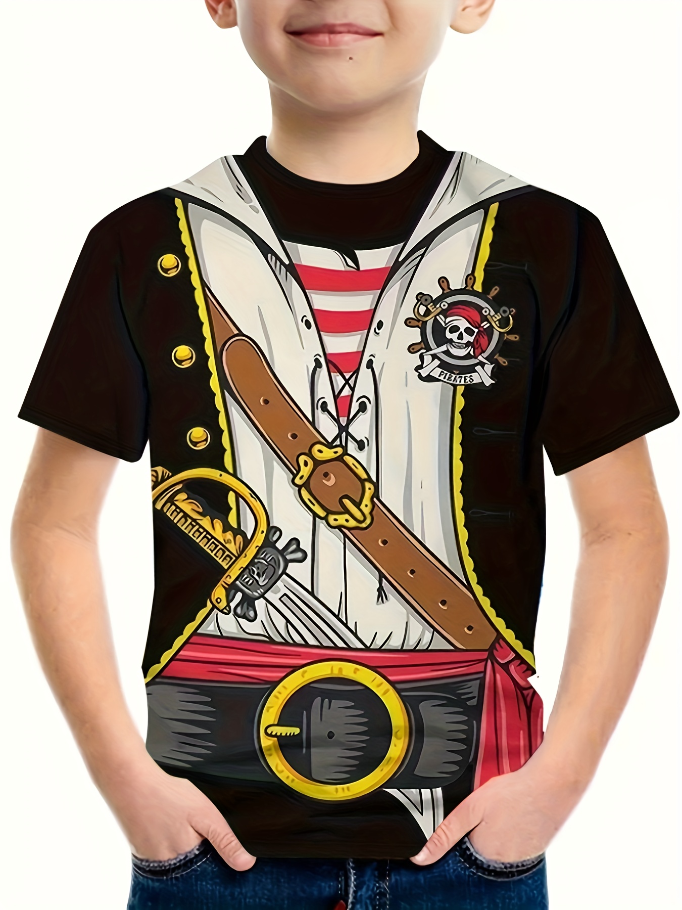 6 piezas de accesorios piratas incluyen parches de ojo pirata, loro pirata,  accesorio de hombro, bandana pirata roja y negra para niños y niñas