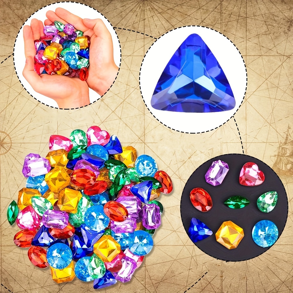 100PCS Plastic Gems Ice Grains Small Stones Children Jewels
