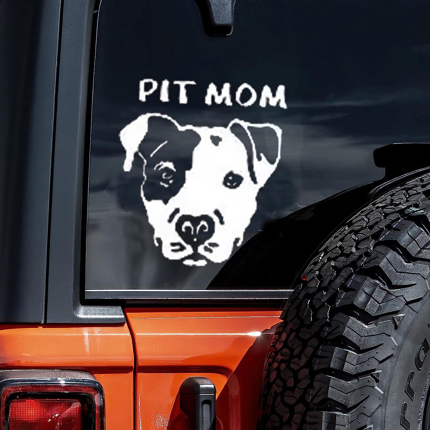 Divertido Adhesivo Vinilo Coche Pitbull Gris Mascota Perro - Temu