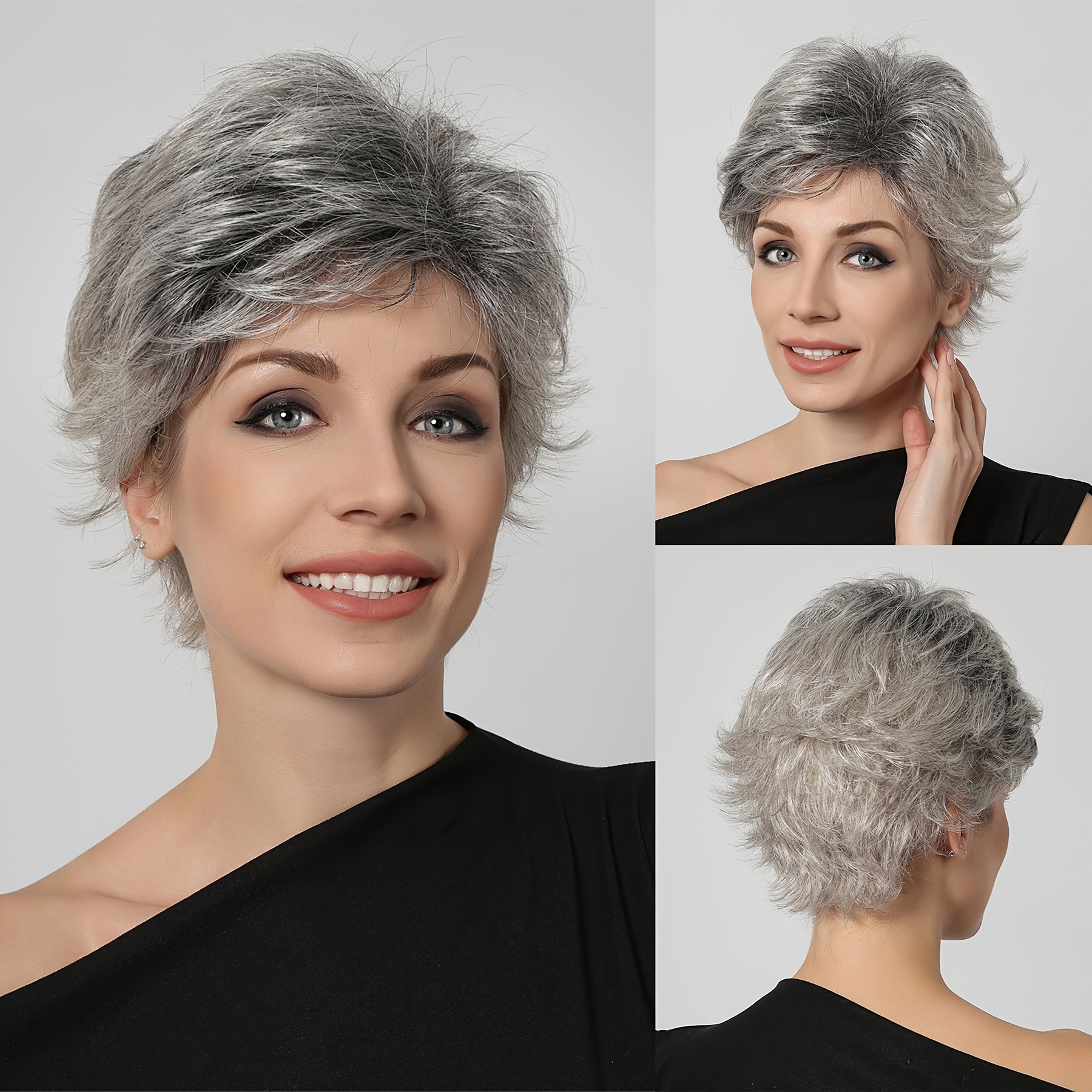 Cheap gray outlet wigs