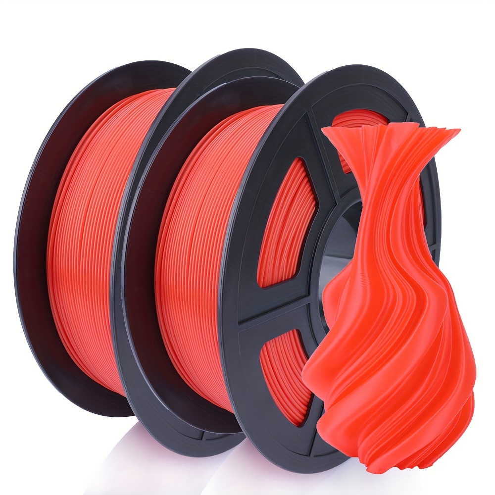 6 Pieces 3D Printer Filament Bundle 1.75mm PLA Printing or Silk Material  Each Roll 200g Vacuum Packaging Printing Filament Dryer Rainbow Filament