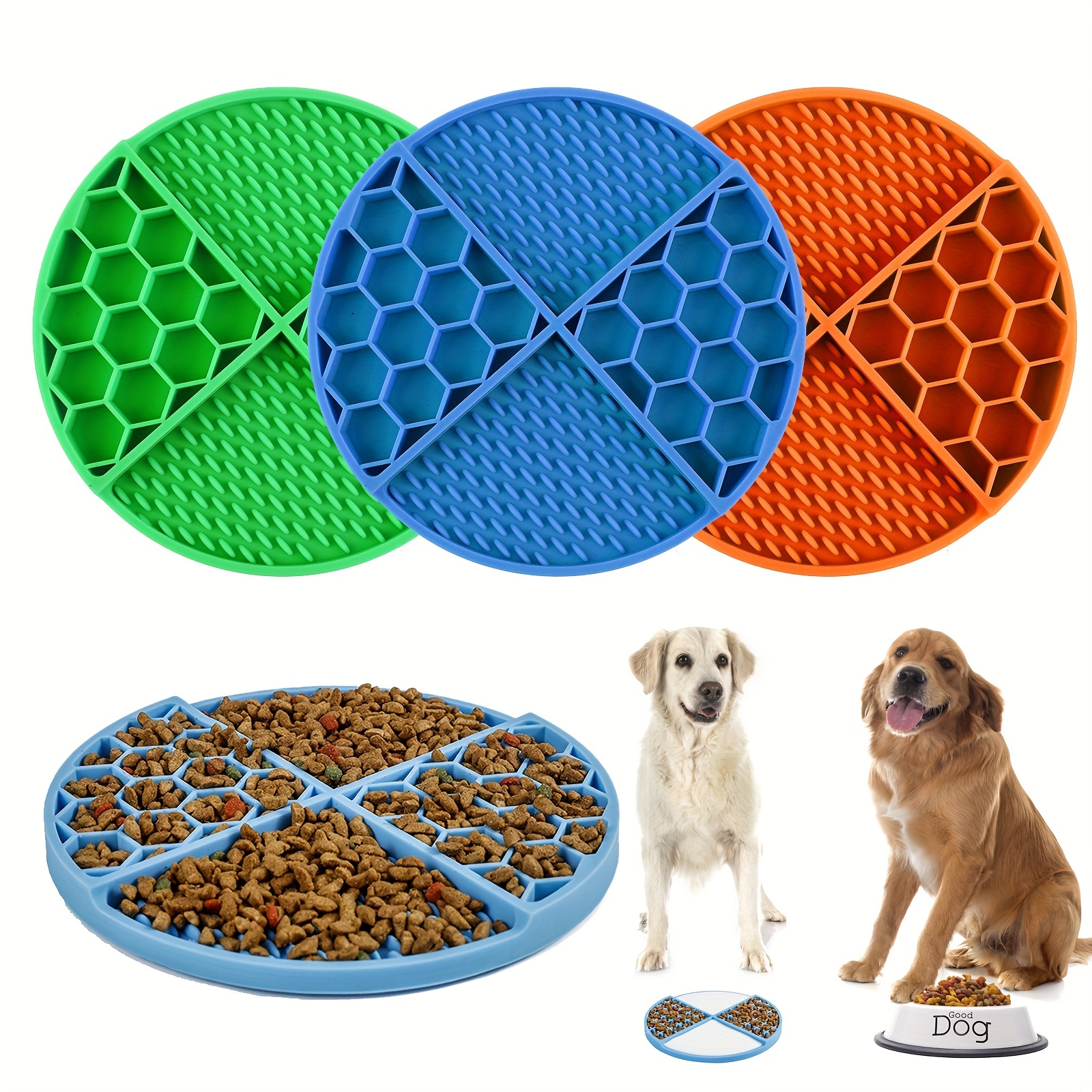 Pet Feeding Kits, Slow Feeding Dog Food Mat Licking Pad With Scraper And  Washing Brush, Promotes Healthy Eating Habits, Feeing Spatula - Temu