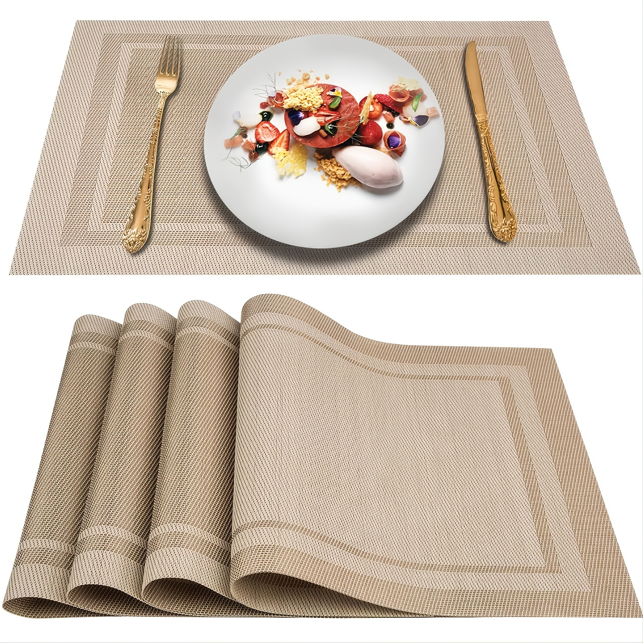 Heat Resistant Placemats Table Plastic Mats Translucent Plastic Placemats  Washable Clear Placemats Mat Heat Resistant Placemats Dining Mats for Table  - China PP Placemat and Kitchen Placemat price