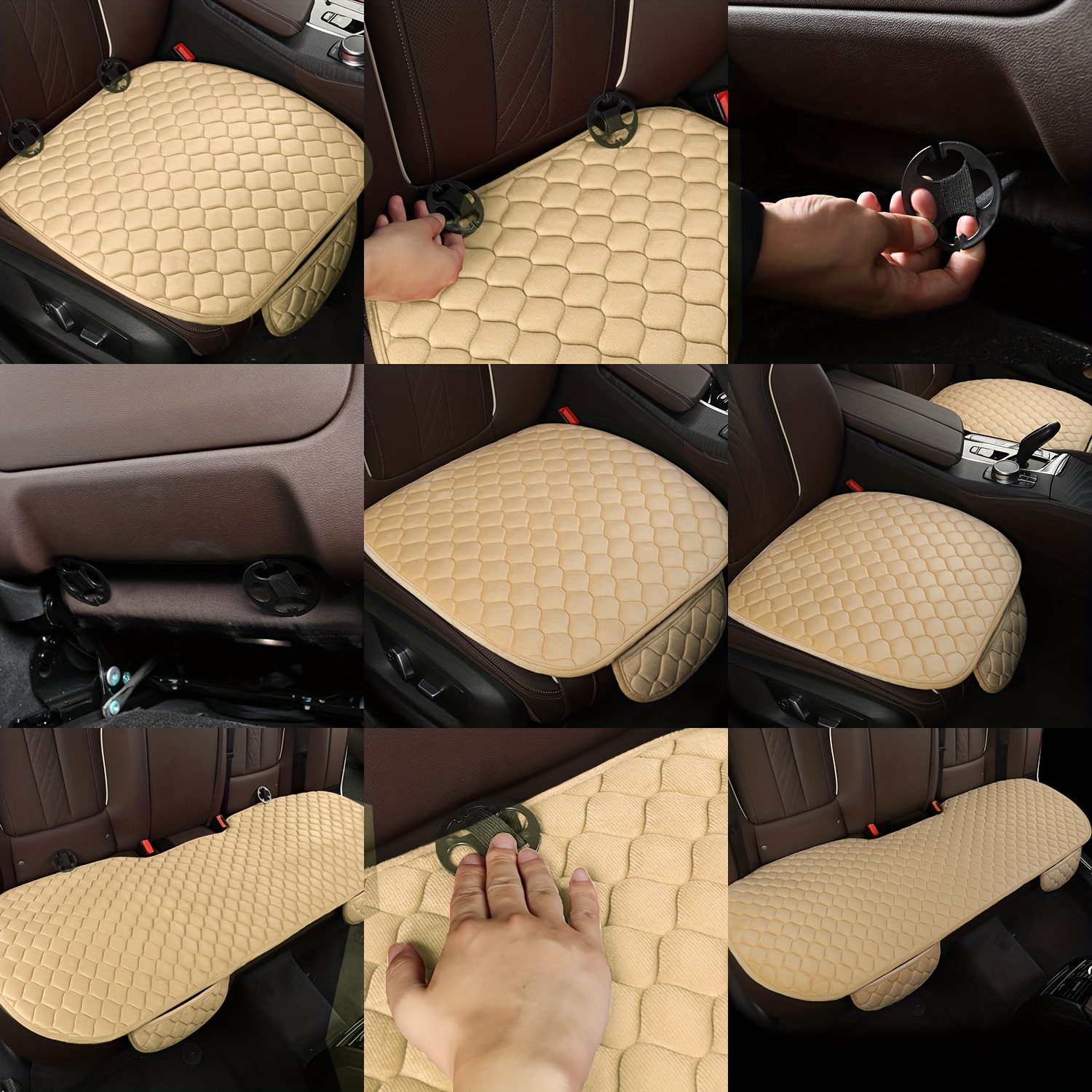 Multiple Colors Car Seat Cover With Soft Fabric And Plaid Design
