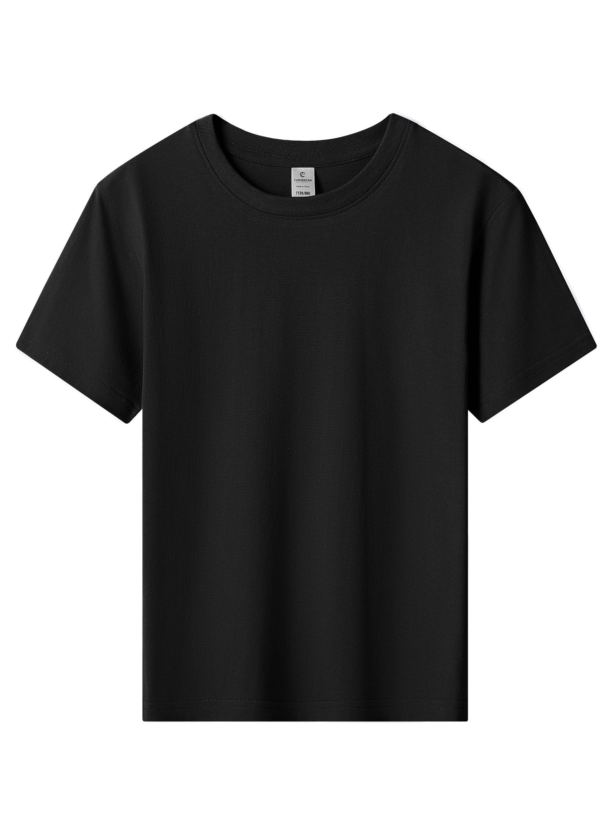 Boys plain black outlet t shirt