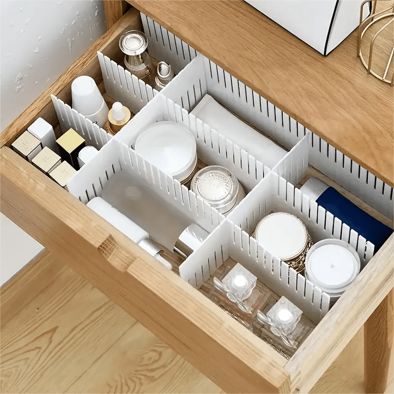4 separadores de cajones ajustables, organiza cubiertos y utensilios en la  cocina del hogar, divisor para ropa en el tocador de dormitorio, diseñado