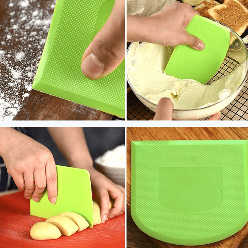 Soft Flexible Plastic Dough Cream Scraper Cake Spatula Tools for Bread  Mak-=m