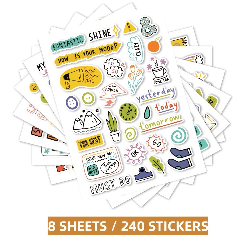 480 Pieces Inspiring Planner Stickers Inspirational Quote Stickers  Encouraging Stickers Motivational Encouragement Stickers for Book Phone Car  Bike