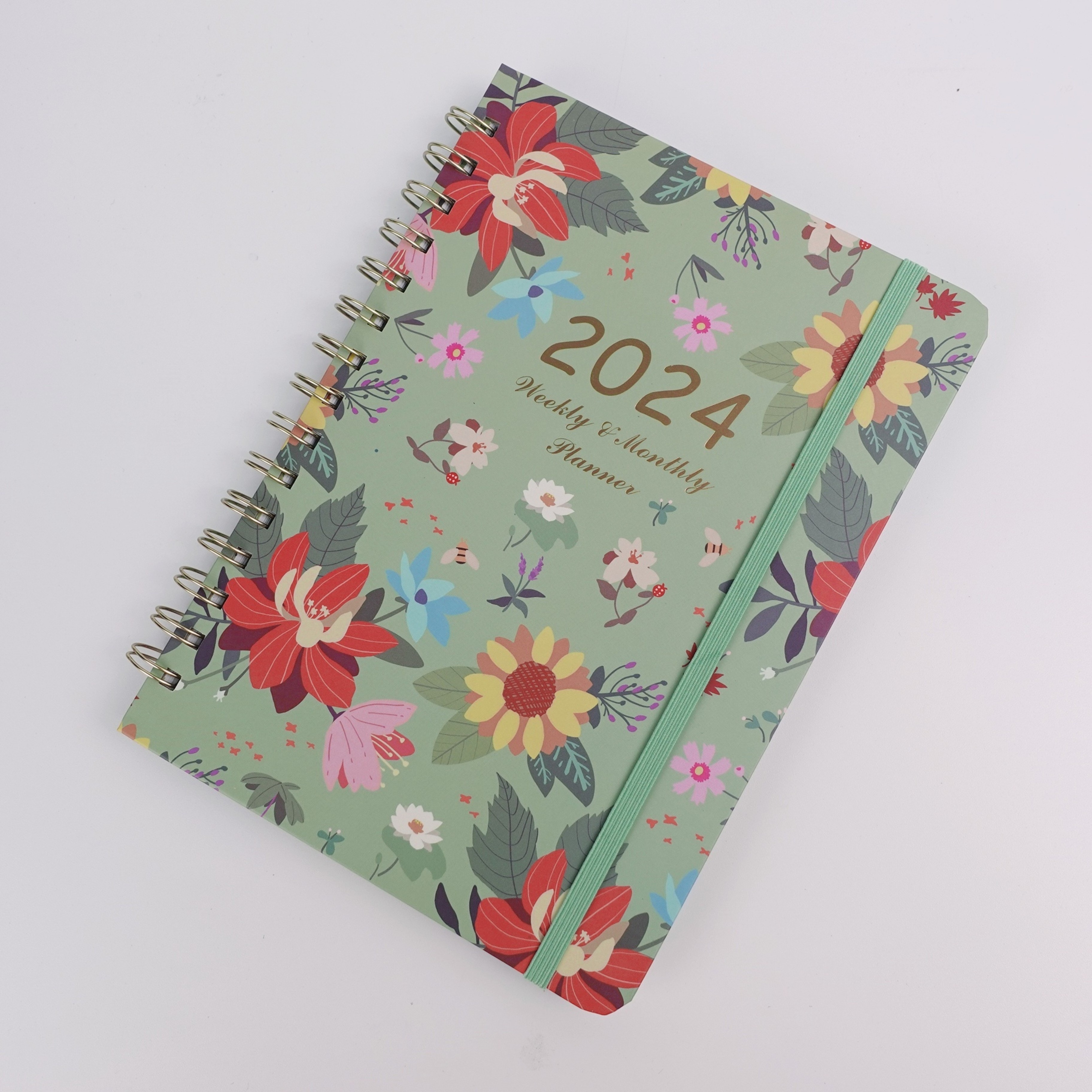 AGENDA 2024: Agenda 2024 journalier grand format , une page par jour ,  calendrier 2024, Roses colorées. (French Edition)