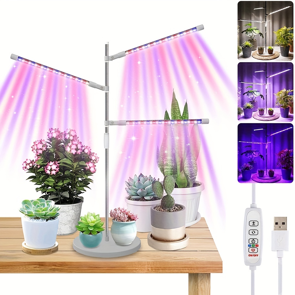 Led Grow Light For Indoor Plants Power Consumption Luminous - Temu