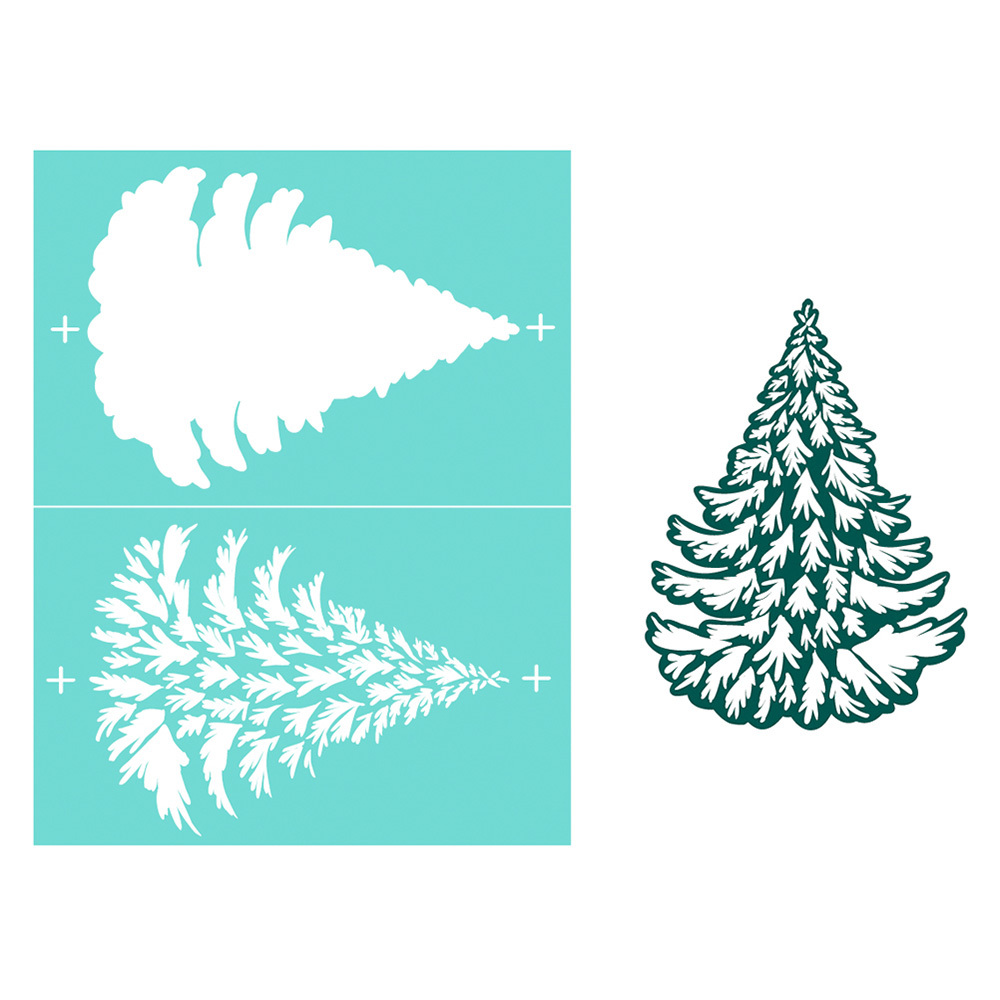 Pine Tree Stencil Reusable Fir Tree Skinny Tree Christmas - Temu