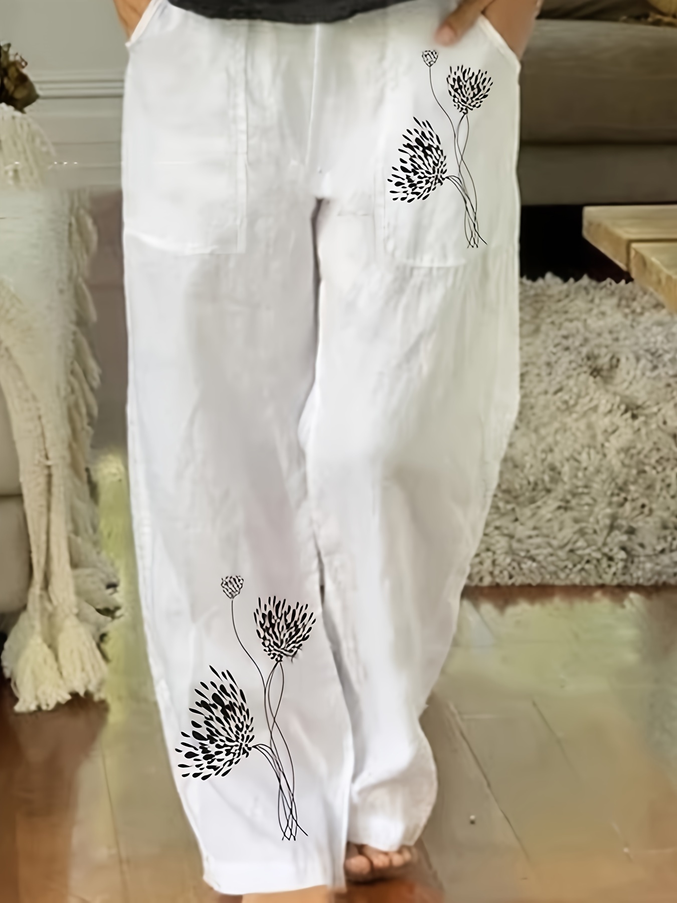 White Linen Pants Women - Temu