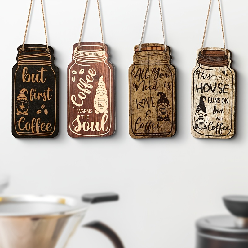 Coffee and Jesus - Coffee Sign - Rustic Wooden Coffee Sign - Little Signs  with Sayings - Funny Home Decor Must Haves for Kitchen, Dining Room -  Coffee