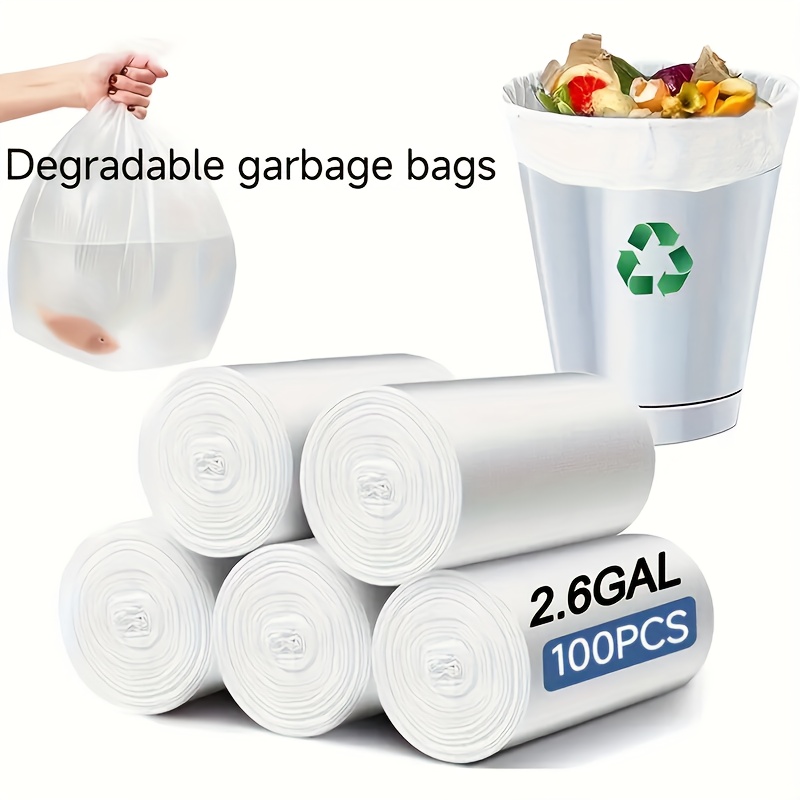 40 Counts Clear Small Drawstring Trash Bags, 4 Gallon Kitchen Garbage Bags  Wastebasket Bin Liners for Bathroom Bedroom Office Trash Can 