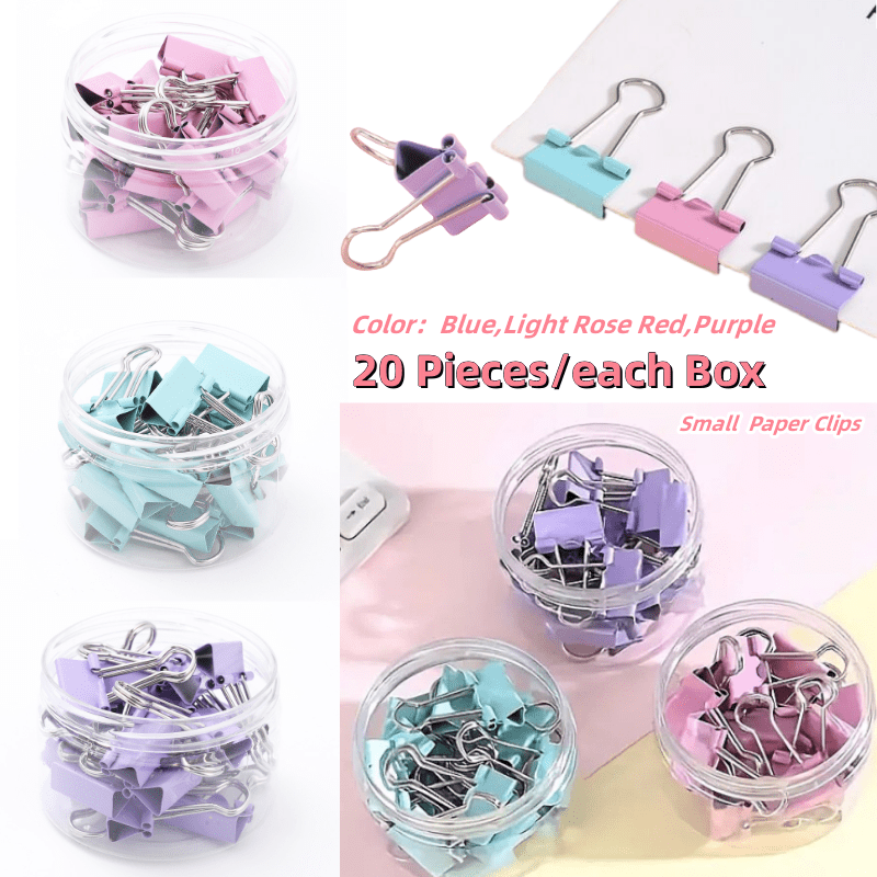 250pcs Coloured Large Paper Clips with Plastic Box Plastic Coated Metal  Paper Clips for Office Stationery