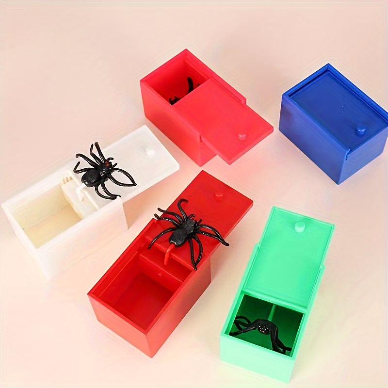 1 pièces Boite Surprise Araignee Prank Araignée Spider Box Boîte Jouet  Farce d'araignée Araignée Halloween Objet Drole Halloween