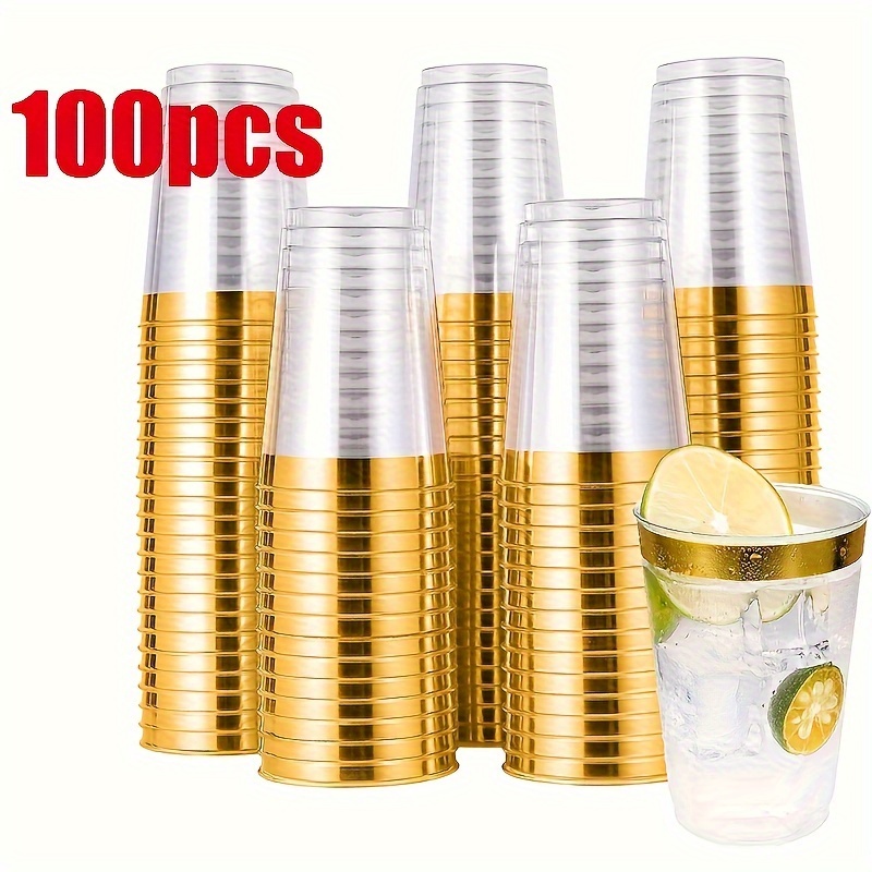 Vaso de plástico transparente con tapa de cúpula de 12 onzas para bebidas  frías heladas, café, té, jugo, batido, burbujas, Boba Frappucino