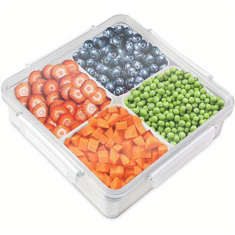 Storage Containers Round Or Square Divided Serving Tray With - Temu