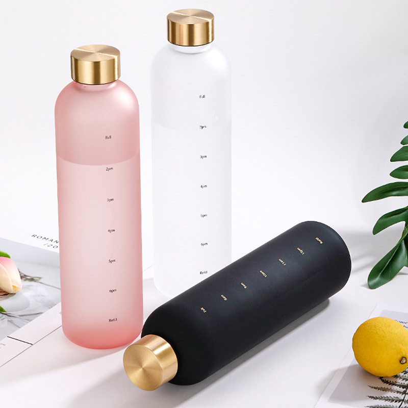 Flower Pattern Water Bottle Simple Transparent Plastic - Temu