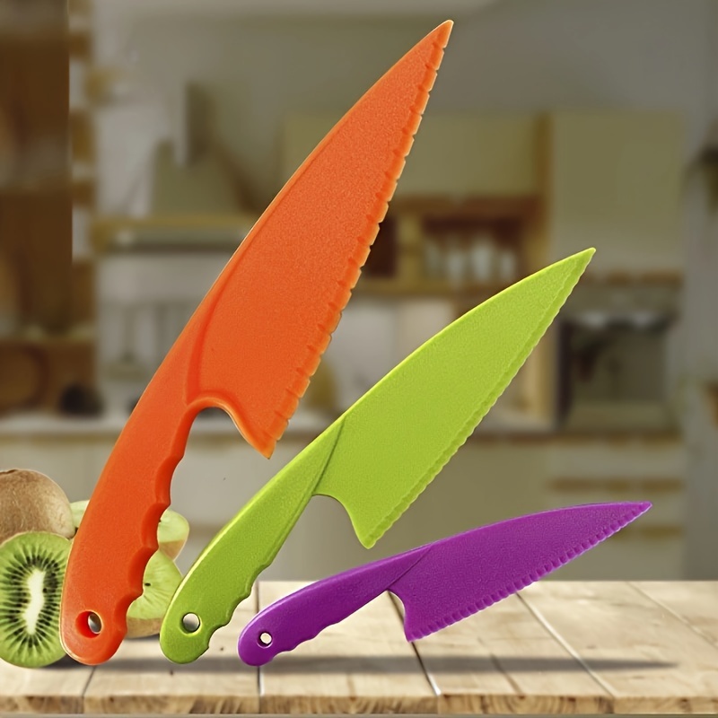 Kids Kitchen Knife Set For Restaurant Plastic Serrated - Temu