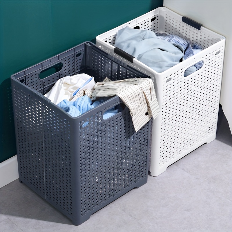 1 juego de cesta de lavandería plegable para colgar en la pared, cesta de  lavandería plegable, cesta de lavandería para bebé, cestas de  almacenamiento