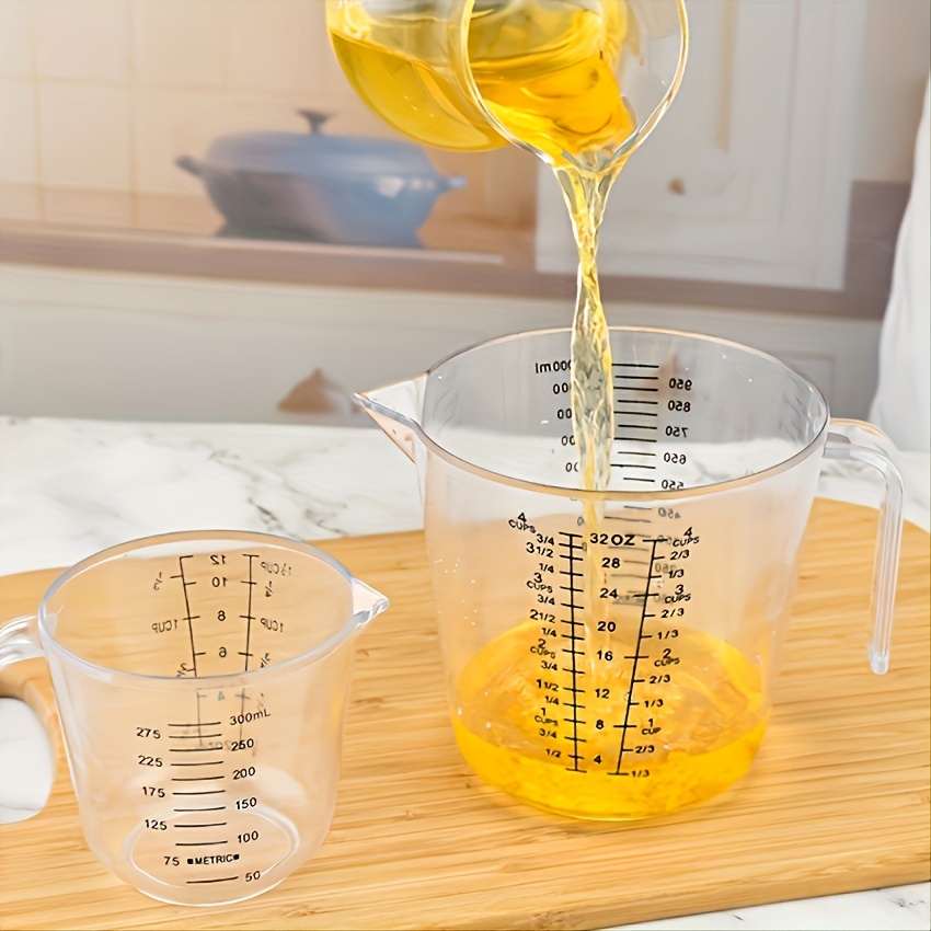 Liquid Measuring Jug Plastic Double Layer Beaker Graduated Measuring Cup  Angled Measuring Cup For Oil Food