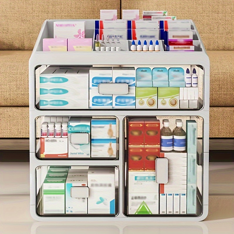  Drawer-Type Plastic Storage Box Organizer/Medicine Box