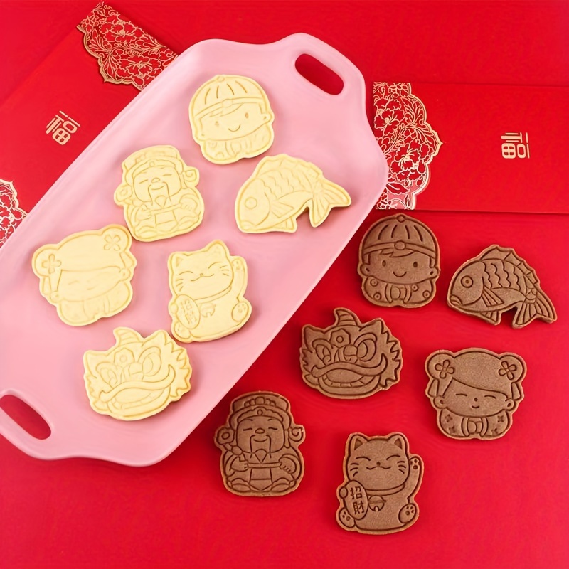 Fondant Cutters For Cake Decoration Plastic Round Cookie Cutters 6Pcs/Set  Diy Biscuit Tools 3D Shortbread