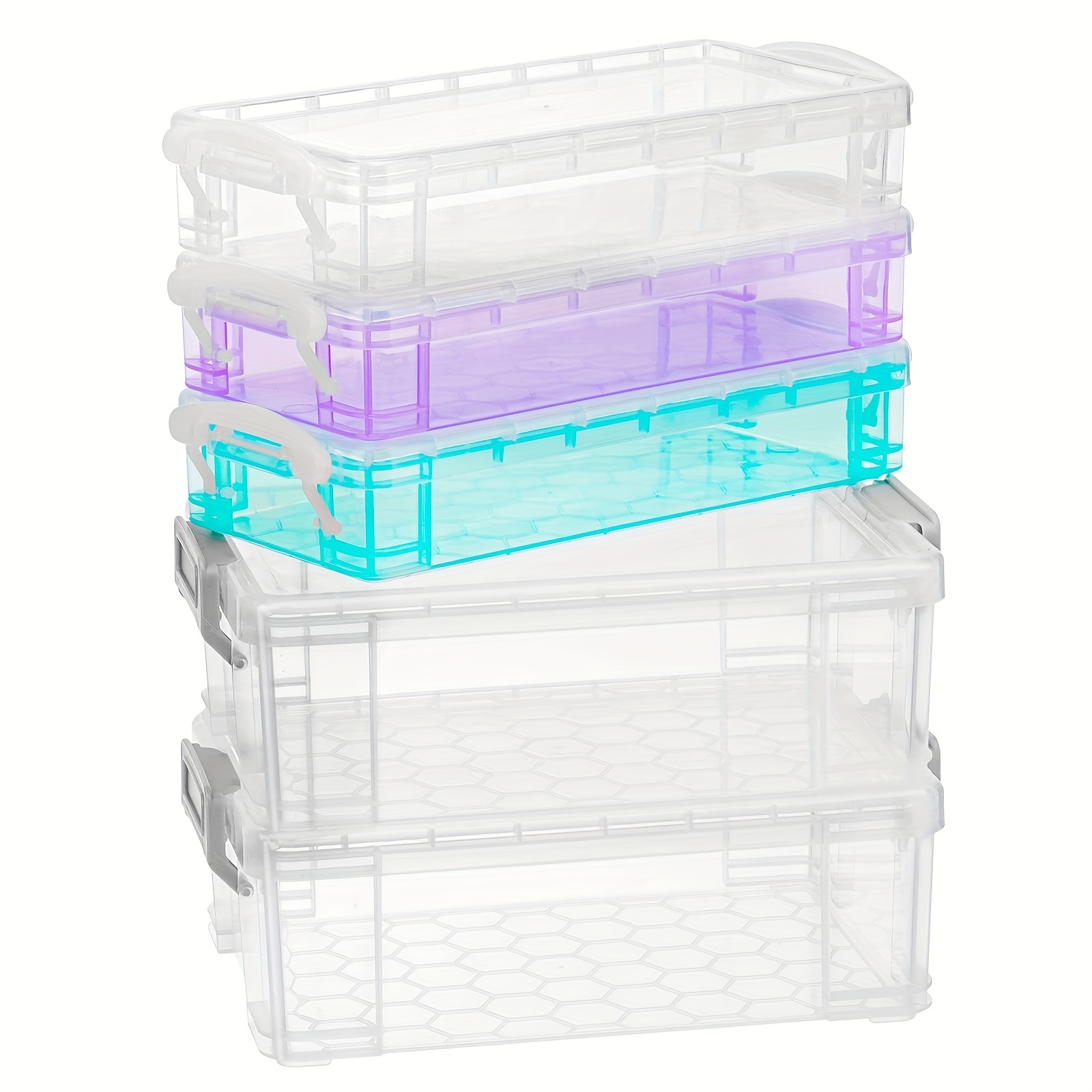 Clear Pencil Box, Plastic Large Capacity Pencil Boxes 2 Layer With Buckle  Tight Lid, Portable Art & Craft Storage Organizer Box - Art Sets -  AliExpress