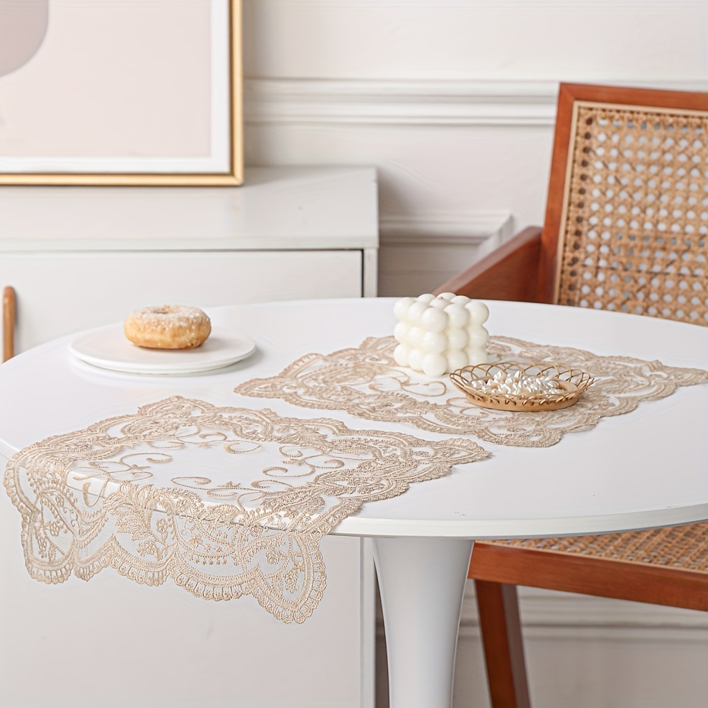 Juego de 6 manteles individuales geométricos abstractos – Mantel individual  de tela de arpillera tejida lavable para mesa de comedor cuadrada