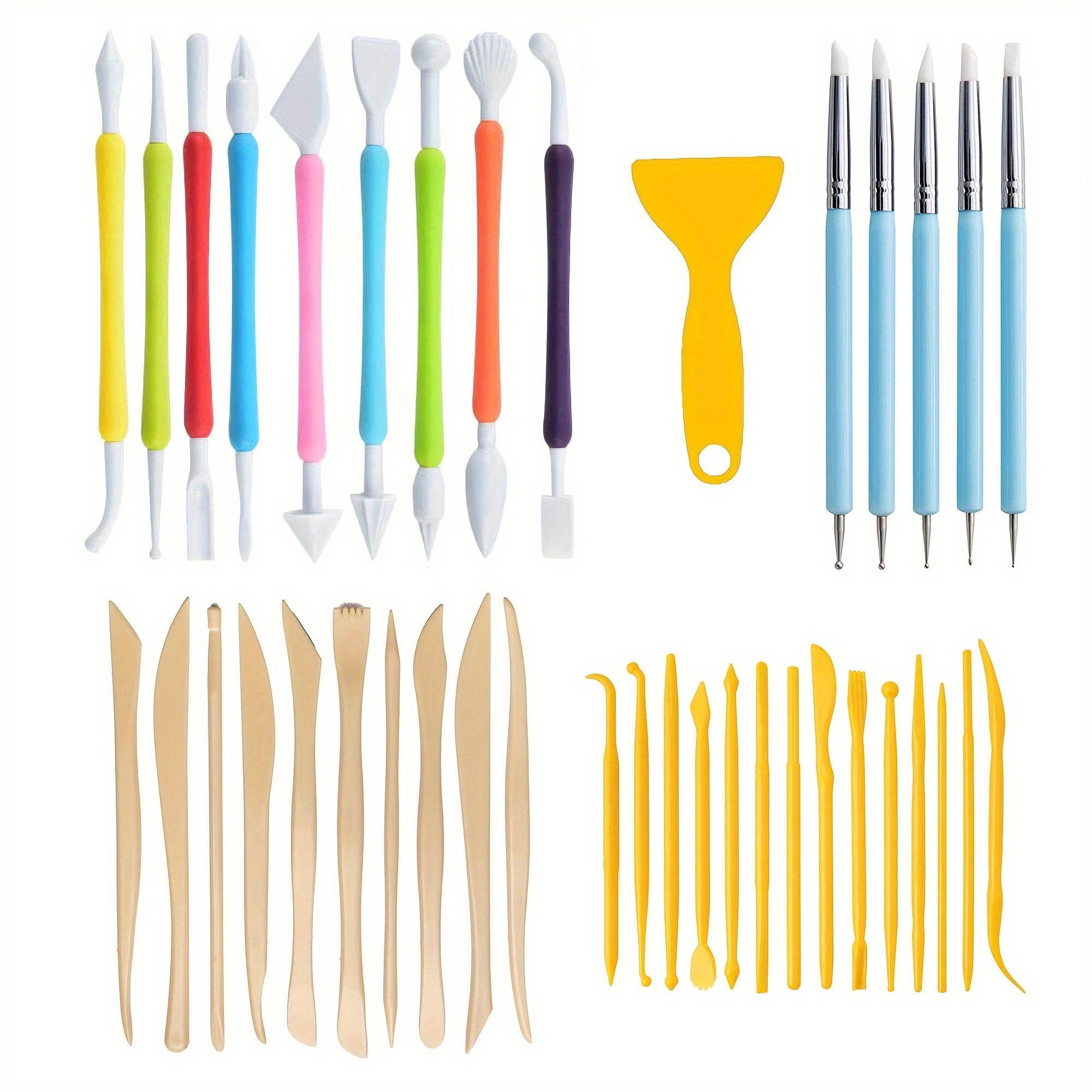 Jetmore 12 Pack Clay Tools Kit, Pottery Tools & Sculpting Tools, Polymer  Modeling Clay Cutters Sculpture Set for Carving, Ceramics, Molding, DIY