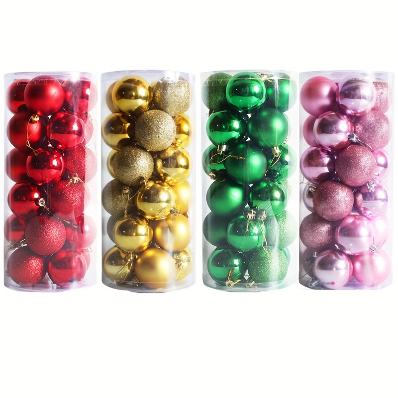 12PCS Mardi Gras Ball Ornaments-2.36 Inch Mardi Gras Shatterproof