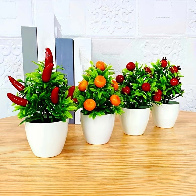 Flores decorativas, planta Artificial grande, árbol de flor de melocotón en  maceta, bonsái falso, tienda, oficina, sala de estar, decoración DIY
