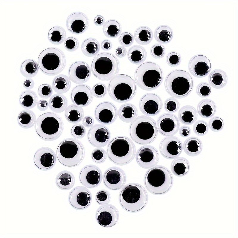 FEBSNOW 200 Pieces Wiggle Eyes Self Adhesive Black White Googly Eyes for DIY Crafts Decoration (30mm)