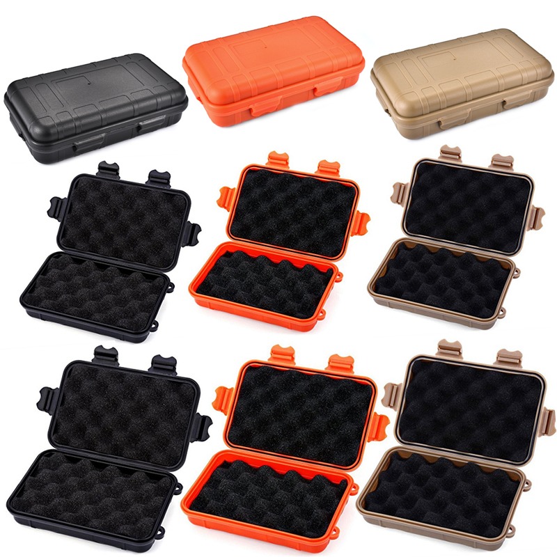 Small Waterproof Container - Small Plastic Case, Universal Plastic Box with  Foam, Waterproof Containers Outdoor Waterproof Airtight Survival Storage  Case : : Sports & Outdoors